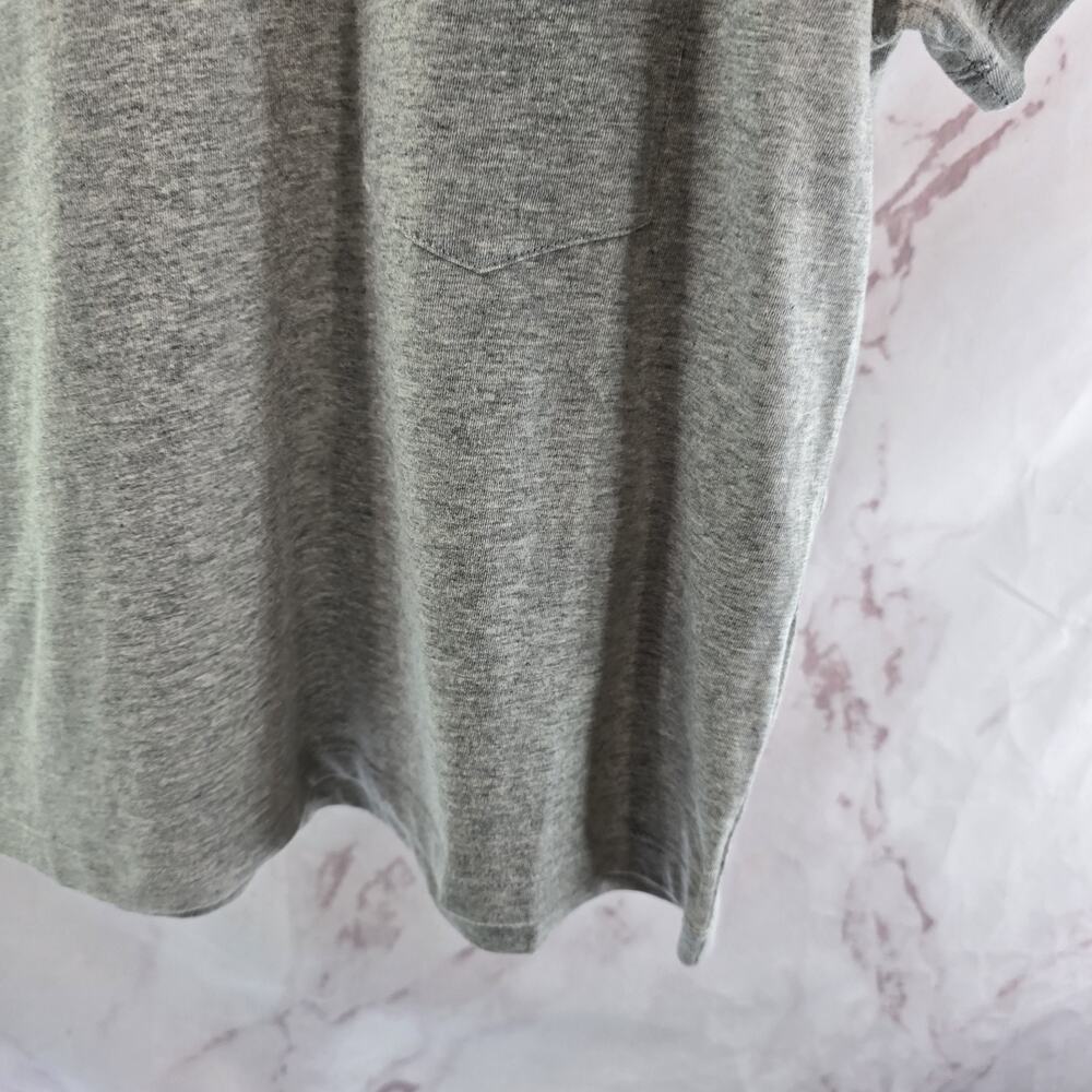Everlane T Shirt Womens Gray Crewneck Box Cut Tee Organic Cotton Pocket Short - Picture 4 of 10